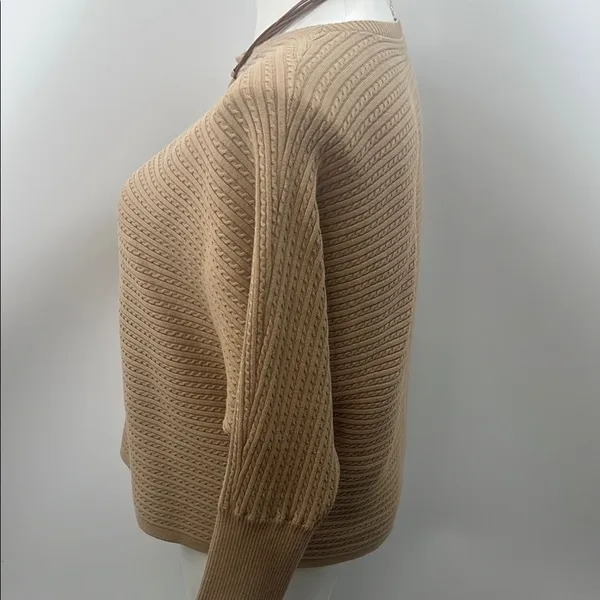 Ralph Lauren Black Label Tan Boat Neck Dolman Sleeve Sweater - Image 4