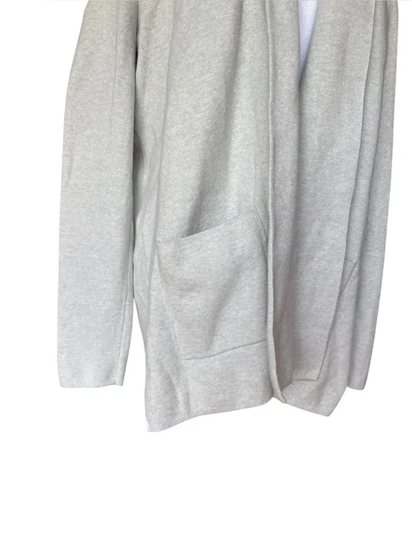 J Crew Factory Chelsea Sweater Blazer Cotton Gray Womens XL Open Front - Image 4