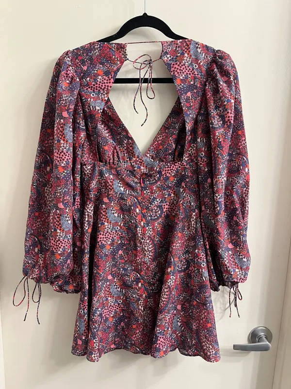 For Love And Lemons Tonya Long Sleeve Mini Dress Size Small - Image 8