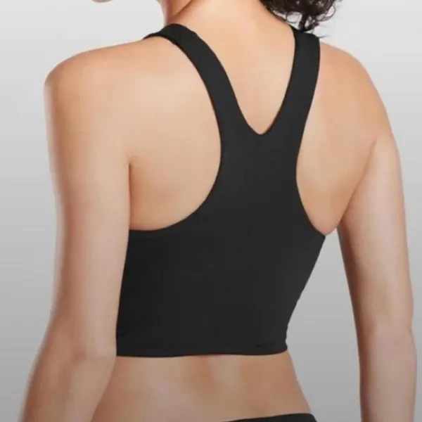 Athleta Black Conscious Crop Racerback Sports Bra Sz L - Image 11