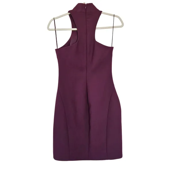 Cinq à Sept Jax Cutout Plum Mock Neck Bodycon Dress ASO Isabelle Lightwood 4 - Image 10