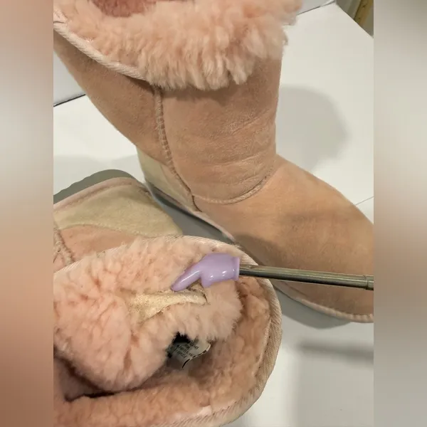 UGG Australia Classic Short Boot Pink Shearling Suede Women’s 8 - Image 7