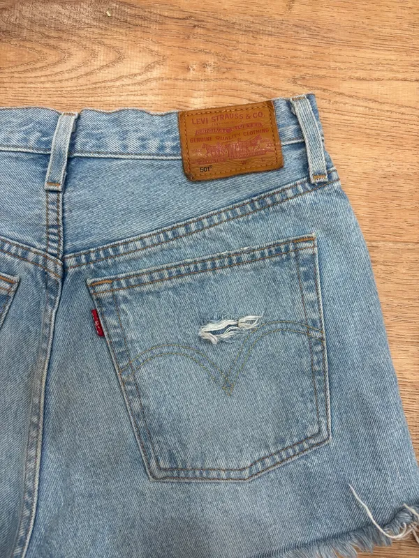Blue Levi’s Denim Shorts 501 Women’s - Image 3