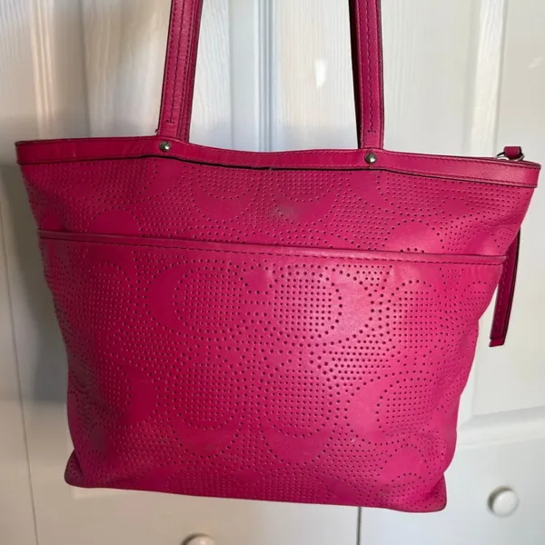 COACH Pink Signature Shoulder Bag Tote - Image 2