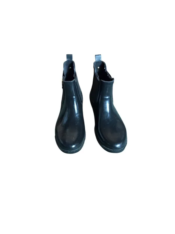 Guess Black and Gold Ankle Rain Boots - Image 4