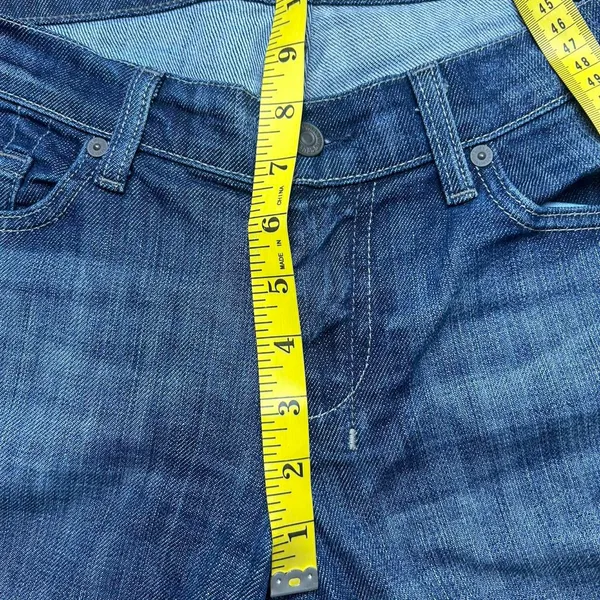 ✨ 7 For All Mankind Dojo Jeans 30x27 Faded Wash Wide Flare - Image 4
