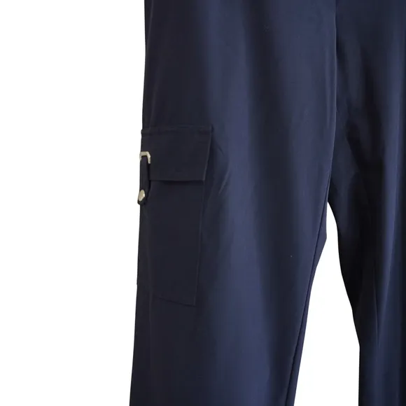Zenergy Chicos‎ Medium Navy Blue Lightweight Cargo Pants Regular Stretch Casual - Image 3