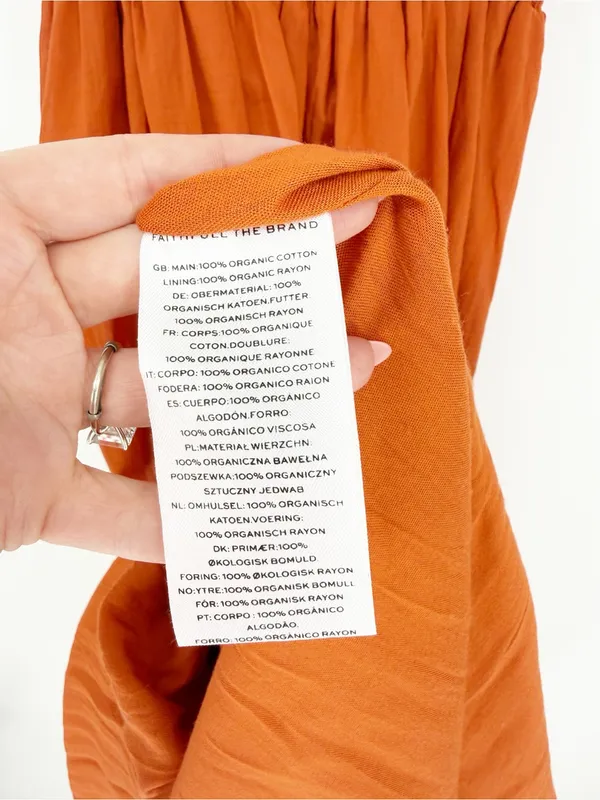 Faithfully the Brand Agolde Smocked Organic Cotton Midi Dress Women’s 6 - Image 7
