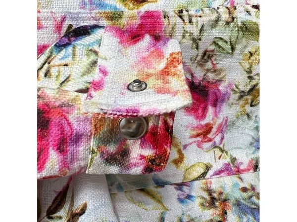 Christopher & Banks fully Zipped Multicolored Floral Jacket Size L - Image 8