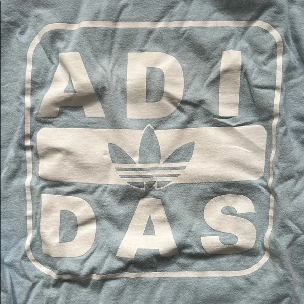 Adidas Sky Blue Long Sleeve Tee - Image 5