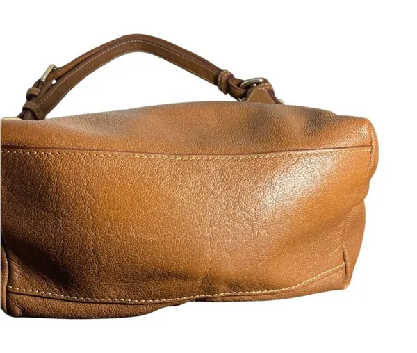 Vintage Dooney & Bourke Brown Leather Shoulder Bag J1530967 - Image 3
