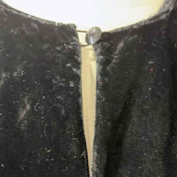 Vintage Donna Morgan Black Velvet Maxi Dress Long‎ Sleeve Side Zip 13/14 - Image 7