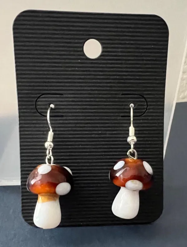 Mushroom Dangle Earrings - Image 2