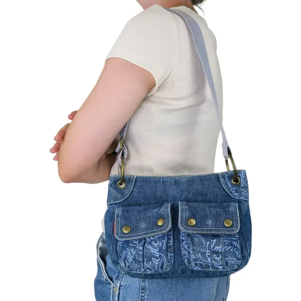 Vintage Y2K American Eagle Denim Purse - Image 2