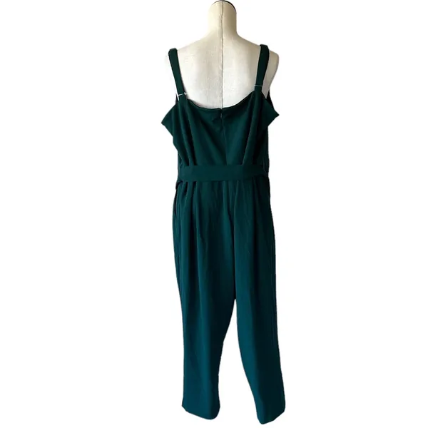 NWOT Rachel Rachel Roy Wide Leg Jumpsuit Belted In Pine Green - Image 6