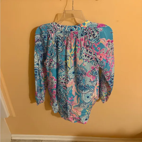 Lilly Pulitzer Elsa Top in Bali Blue Once Upon a Tide - Image 5