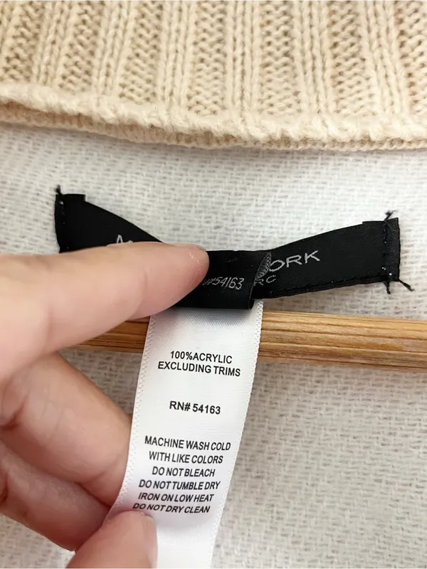 Marc New York Ivory Tan Oversized Gold Zip Up Fringe Hem Poncho - Image 4