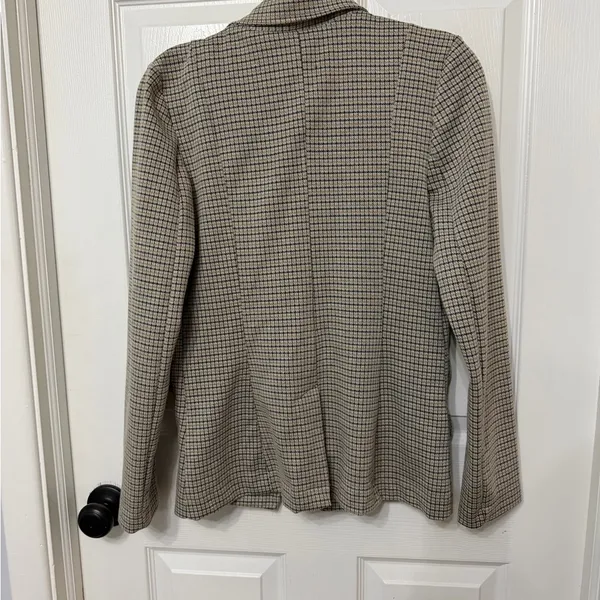 Anthropologie Maeve Houndstooth Print‎ Collegiate Knit Blazer Size XS - Image 6