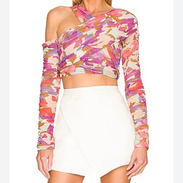 Nicholas Mira Long Sleeve Asymmetrical Top Size 6 - Image 2