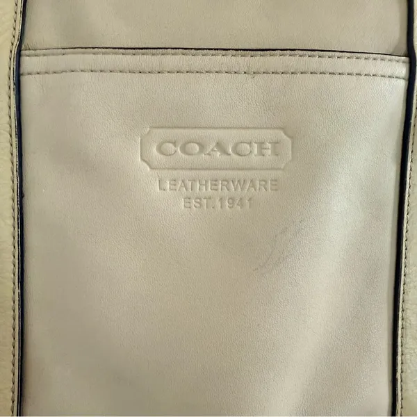 Coach Tan Leather Tote with Double Straps - Image 7