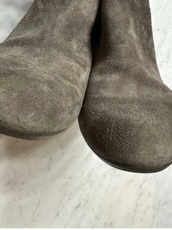 Vionic Paloma Weather Resistant Suede Ankle Booties Gray Size 7 Wedge Heel - Image 8
