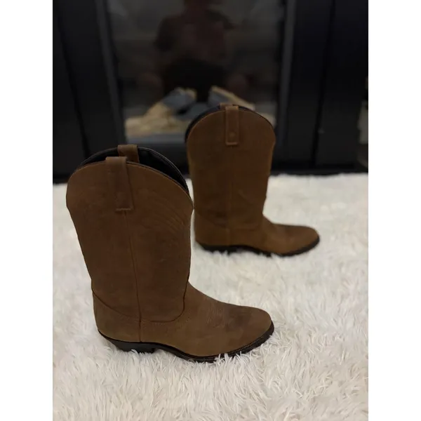 Masterson Boot Co. Brown Suede Western Cowboy Boots Women's‎ Size 8.5M - Image 3