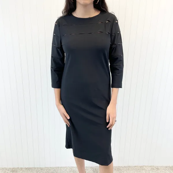 NEW Love Scarlett Womens S Knit Dress Black Cutout s Grunge Gothic‎ Stretchy - Image 4