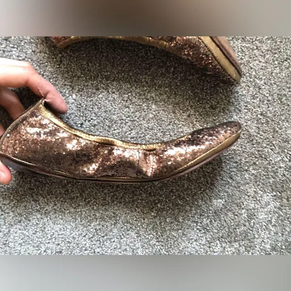 Tory Burch Glitter Sequin Eddie Ballet Flats in Copper Size 6.5 US Women’s Shoe - Image 12