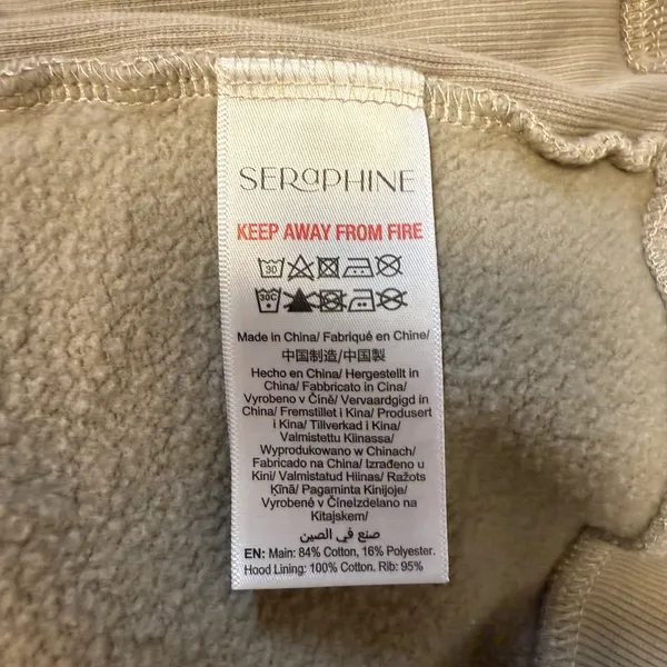 Seraphine Hoodie Jacket Taupe Maternity Nursing Zip-Up Hoodie No Panel Sz 8 - Image 6