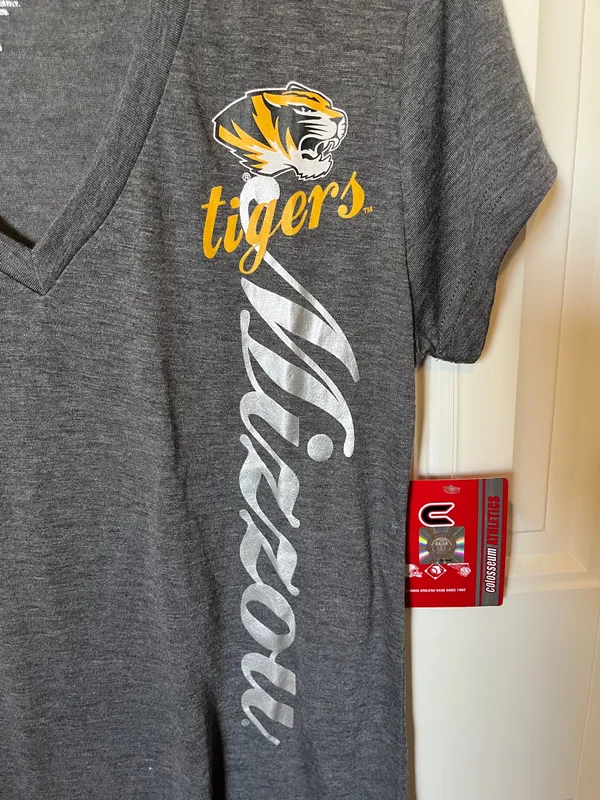 Colosseum Mizzou Tigers Women's V-Neck T-Shirt - Image 4