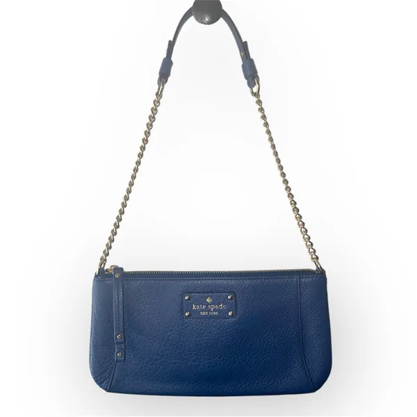Kate Spade Navy Shoulder Bag with Chain Strap - Image 4