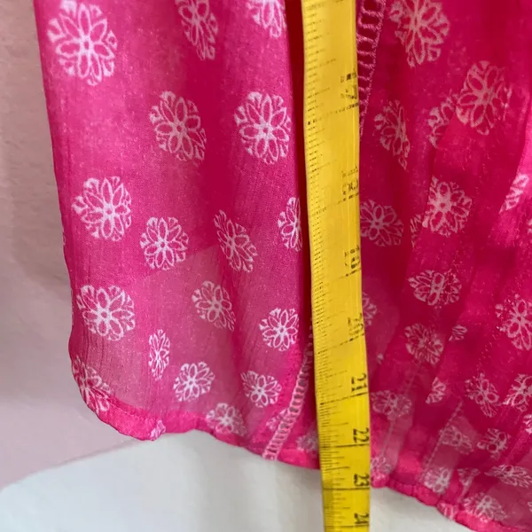 Abercrombie & Fitch Pink Sheer Logo‎ Top Y2K Vintage 2000s XS - Image 5