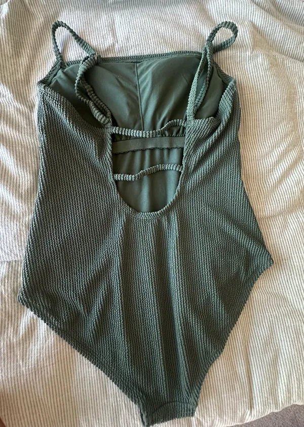 Target Green Ribbed One-Piece - Image 2