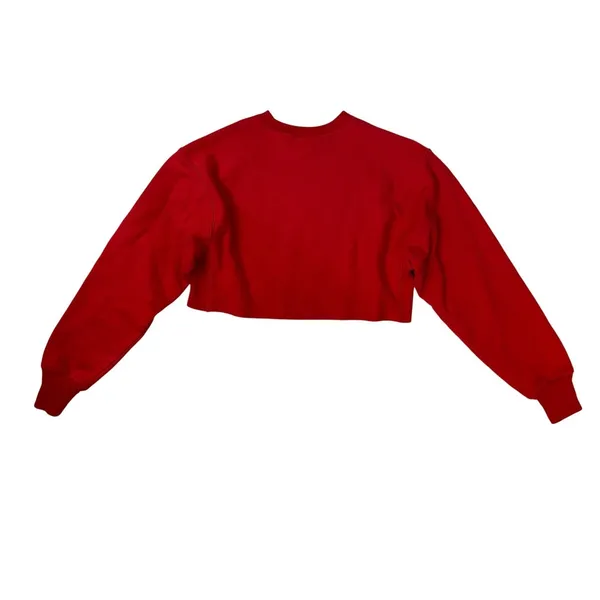 Champion Reverse Weave Red Cropped Sweatshirt‎ WL827 Small - Image 5