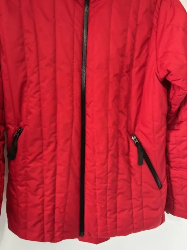 Nike Women’s Size M Red Quilted Full Zip Lightweight Jacket Zip Pockets - Image 4