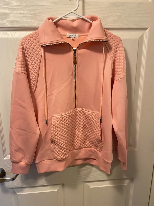 Half Zip Sweater Pink - Image 2