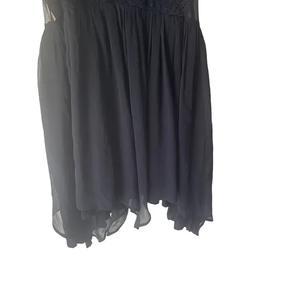 Abercrombie & Fitch Women Medium Blue‎ Lace Chiffon Fairy Grunge Mini Dress - Image 4