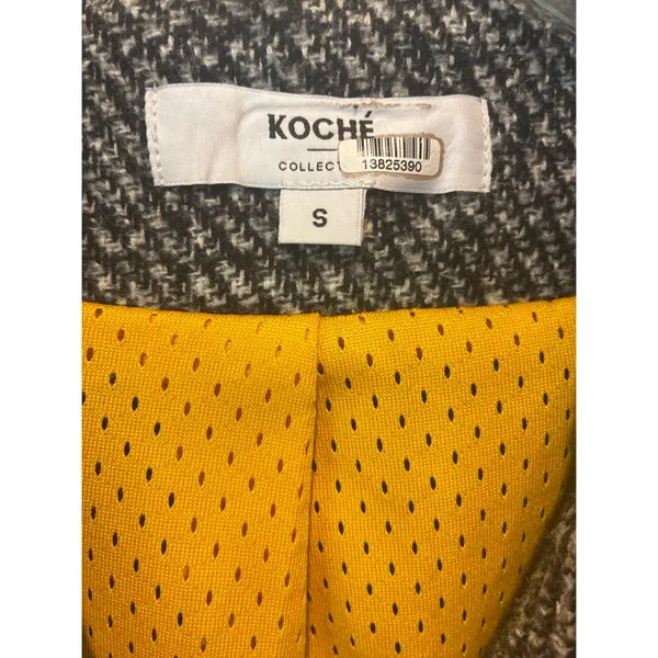 Koché Collection Tweed Coat Gray - Image 7