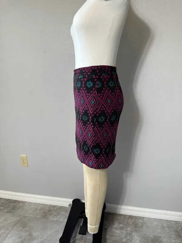 Ann Taylor Skirt Size 14 Aztec Cotton - Image 4
