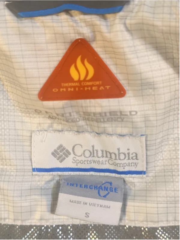 Columbia Women’s Small Omni-Heat Quilted Puffer Jacket White Plaid - Image 4