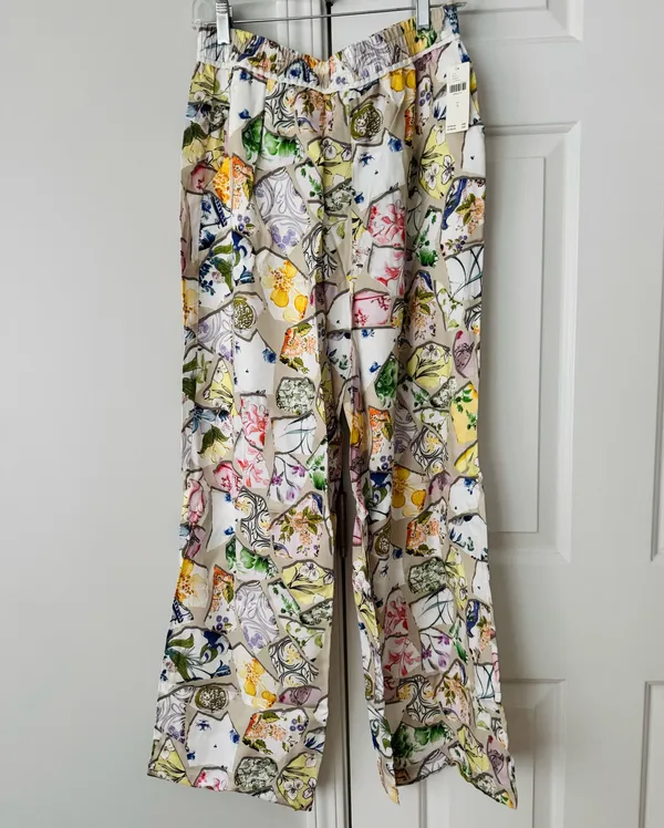 Anthropologie Maeve The Brooklin Printed Wide-Leg Pull-On Pants,Size S - Image 5