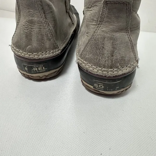 Sorel Out N About Womens 10 Ankle Boots Duck Boot Rubber Waterproof Gray - Image 5
