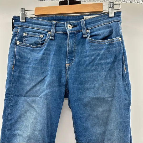Rag & Bone Cate Mid Rise Ankle Raw Hem Skinny Jeans Size 26‎ - Image 2