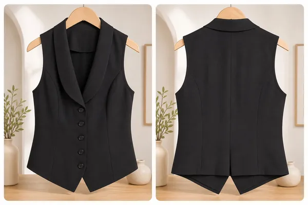 Commence Tailored V-Neck Vest - Size S - Image 2