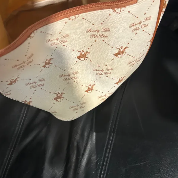 Beverly Hills Polo Club Cream and Brown Patterned Makeup bag - Image 9