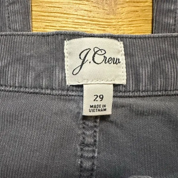 J. Crew vintage slim straight gray corduroy pants 29 women’s - Image 3