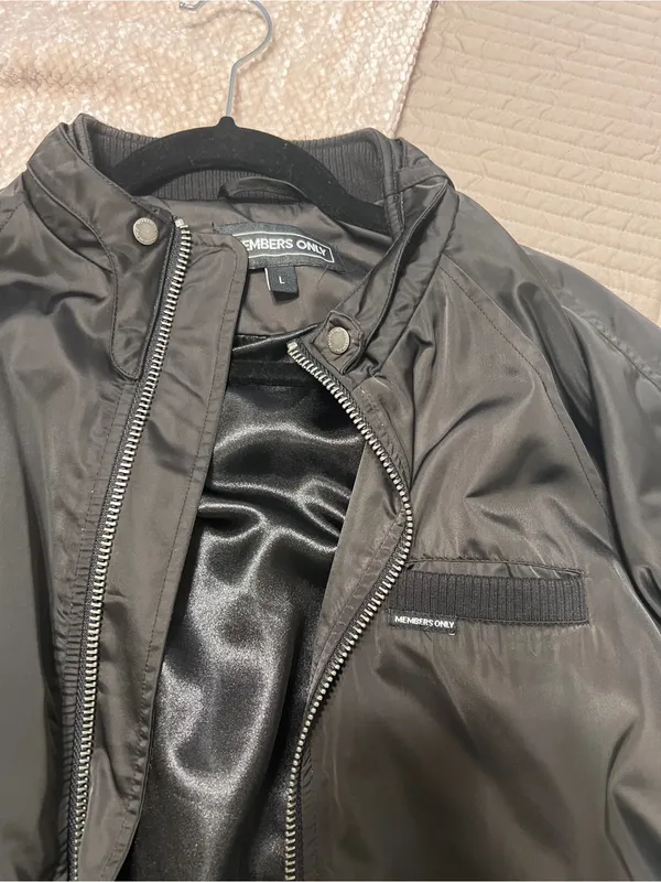 Black Members Only Black Bomber Jacket - Image 2
