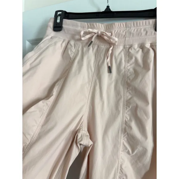 CRZ YOGA Pink Striped Ruched Pocket Jogger‎ Drawstring Athletic Pants Size Small - Image 4