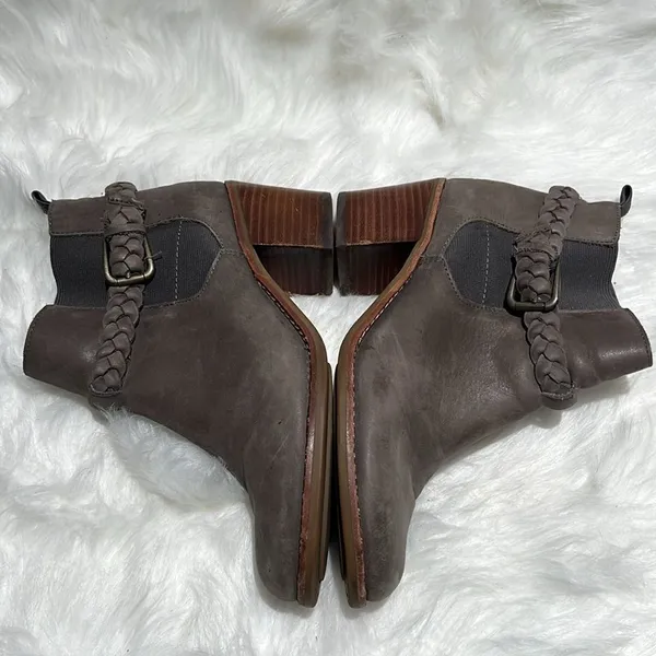 Sperry braided booties, grey‎ leather, size 8 - Image 5