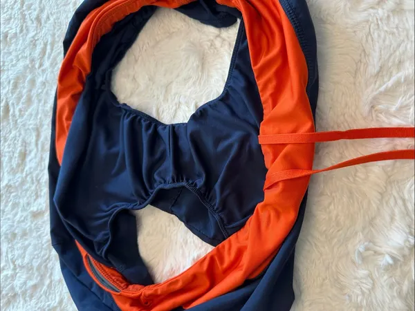Nike Navy and Orange Houston Astros Women’s Athletic Shorts- Size XL - Image 7
